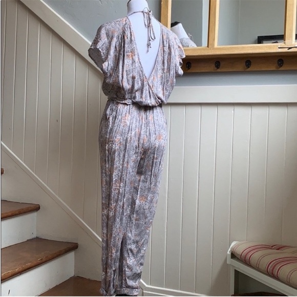 Like New Free People Universal Surplice Jumpsuit in Taupe EUC - Picture 4 of 8